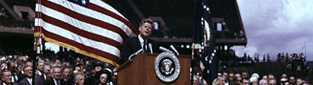 John F Kennedy, Rice University, Land a Man on the Moon Speech