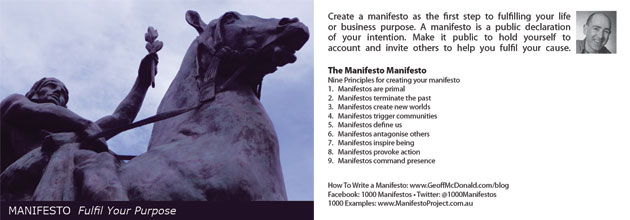 1000 Manifestos - Postcard