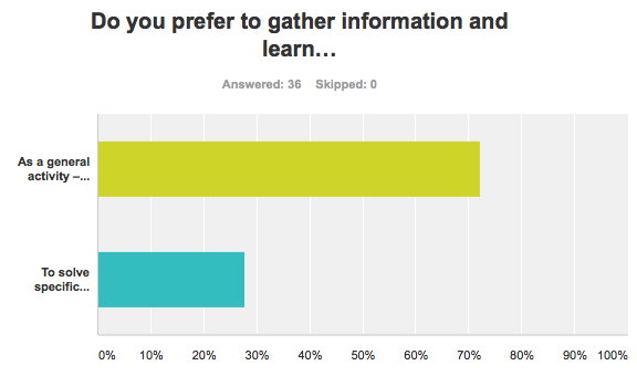 Do you prefer general or specific learning?