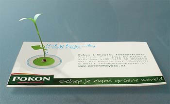 business card - plant grows