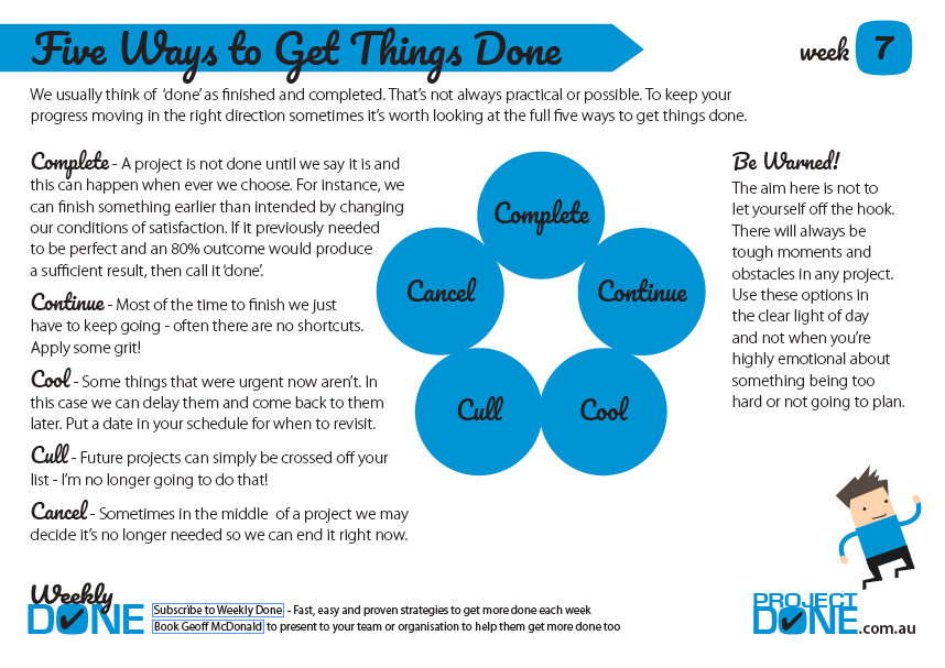 Weekly Done - Five Ways to Get Things Done