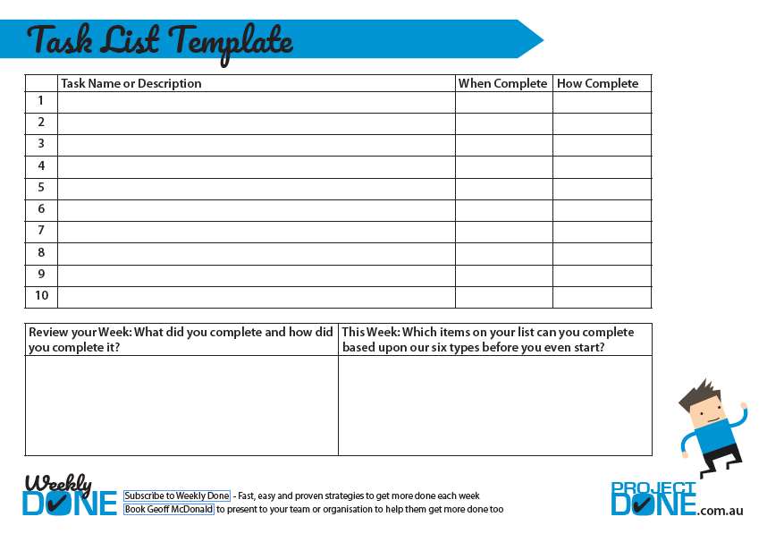 Task List Template