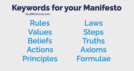 Keywords for your Manifesto