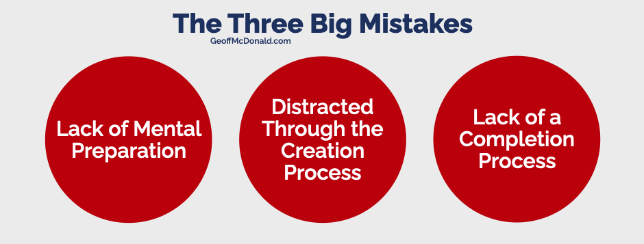 Content Creation Process - The three big mistakes people make