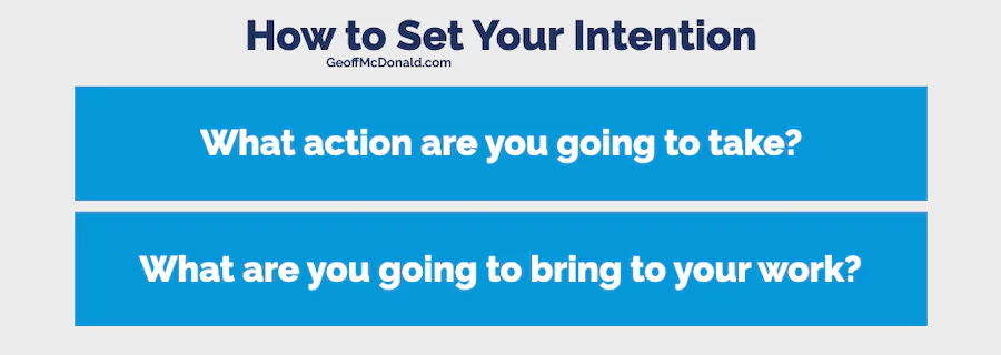 How to set your intention