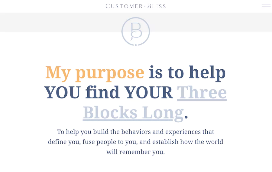 Jeanne Bliss Purpose Statement