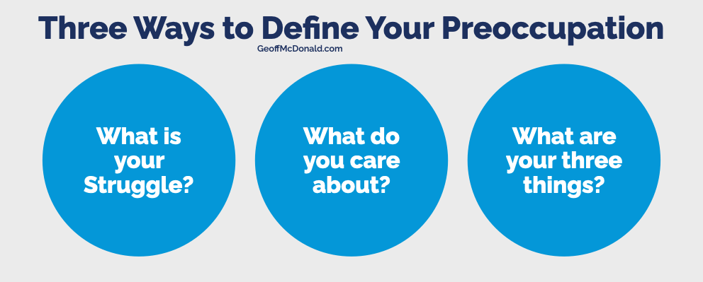 Three Ways to Define Your Preoccupation