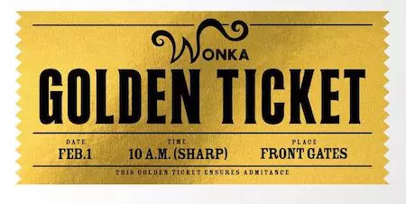 Willy Wonka Golden Ticket