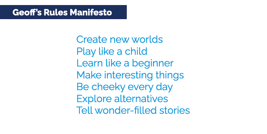 Geoff's Rules Based Personal Manifesto
