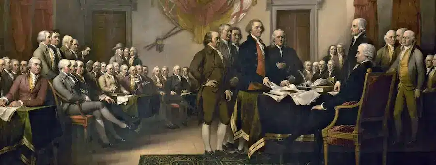 Declaration of Independence painting by John Trumbull