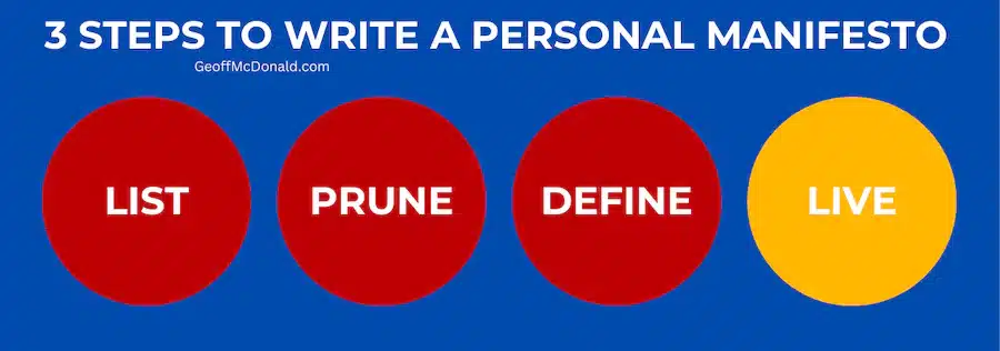 Three Steps to Write a Personal Manifesto