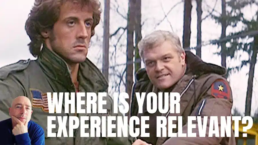 7 Where is your experience relevant?